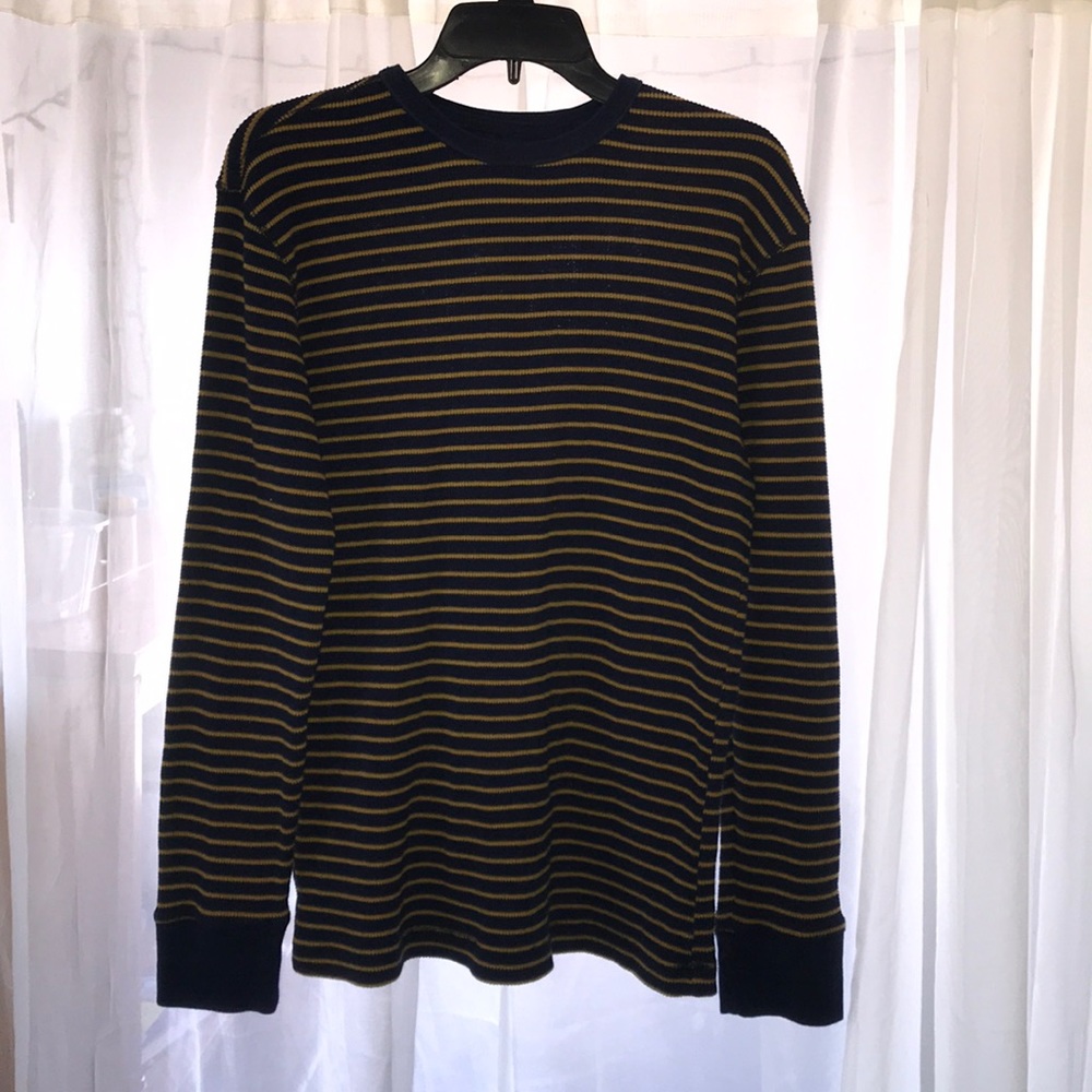 Black and yellow stripped long sleeve shirt